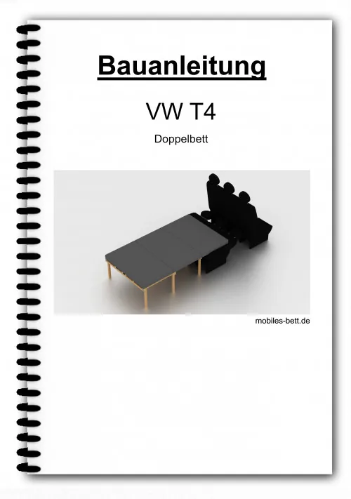 Cover der Bauanleitung für ein VW T4 Doppelbett